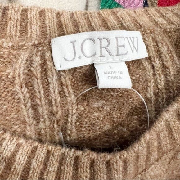 J.Crew Cable‑Knit Supersoft Sweater w/Shoulder Buttons | Cozy & Stylish - Size L - Picture 8 of 9